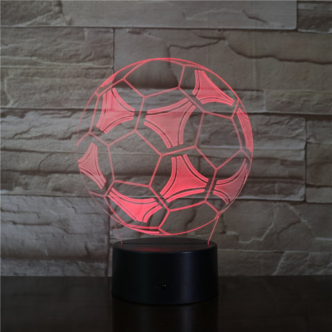 Gift for Boyfriends 3D Soccer Fan Soccer Ball Style Led Night Light for Bedroom Decor Remote Touch Control Dropshipping 3376