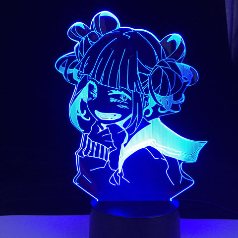 Himiko Toga Newest MY HERO ACADEMIA 3D ANIME LAMP Boku No Cross My Body Night Lights for Bedroom Decoration Night Lamp Party Use