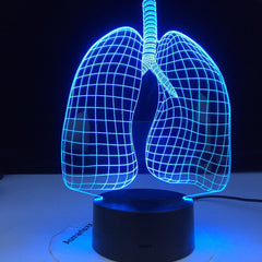 Lungs Shape Nightlight Remote Control 3D Illusion Led Night Light Lamp Figure Bedroom Decor Desk Lamp Dropshipping 2020 Gift