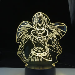 Death Note Kids Night Light Led Color Changing Nightlight for Room Decoration Japanese Manga Gift 3d Illusion Lamp Ryuk Figure