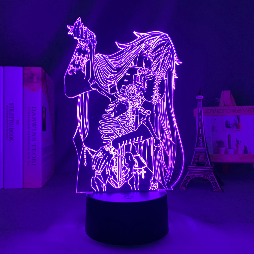 Manga Led Light Black Butler Undertaker 3D LED Lamp Anime Figure Home Bedroom Desk Decoration Small Night Light