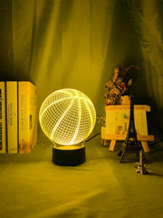 3d Illusion Night Lamp Basketball Ball Hologram Acrylic Nightlight for Room Decor Unique Gift for Student Bedroom Night Light