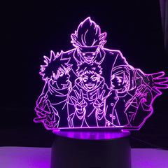 Anime Lamp Satoru Gojo Team Light Jujutsu Kaisen Led Night Light for Birthday Gift Jujutsu Kaisen Group Satoru Gojo Lamp