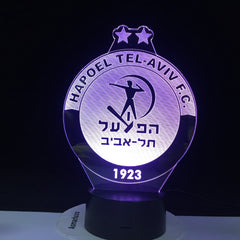 Israel Hapoel Tel Aviv LED Sign 3D LED Light Gadget Dropshipping Suppliers Support Custom Made Best 2019 Gift Set 1575