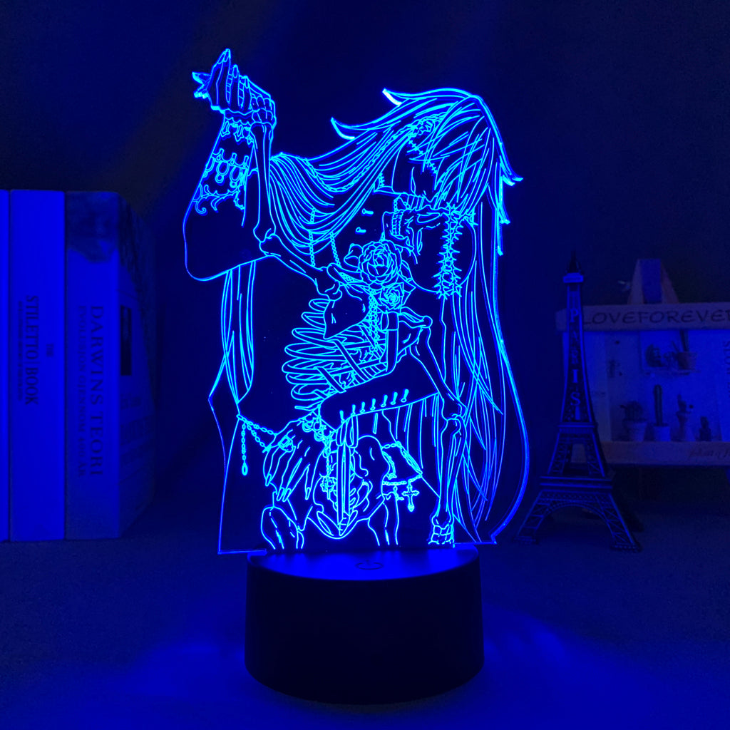 Manga Led Light Black Butler Undertaker 3D LED Lamp Anime Figure Home Bedroom Desk Decoration Small Night Light