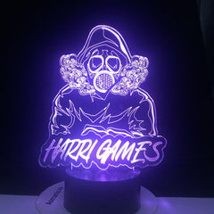 Harris Games Figure Maskguy 3D Nightlight Kids Child Girls Bedroom Decor Light Gift 3d Lamp 16 Colors Remote Control Dropship