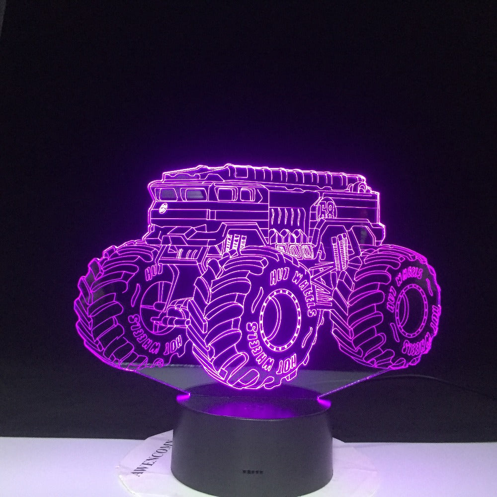 Vehicle Car 7 Colors Changing Creative Gifts 3D Led Table Lamp Usb Touch Button Vehicle Night Lights Kids Bedroom Decor Dropship