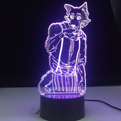 Beastars Fox Human Legosi Figure 3d Night Light for Kids Bedroom Decoration Nightlight Anime Gift USB Table Lamp Dropshipping