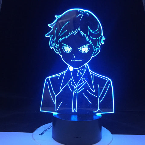 Manga Kids 3D Nightlight Bedside Desk Lamp Japanese The Promised Neverland Emma Figure Led Night Light for Home Room Decor Gift