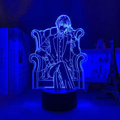 3D LED Lamp Anime Figure Manga Moriarty The Patriot William James Moriarty Bedroom Desk Decoration Small Night Light for Children's Festival Birthday Gifts Neon Lights With Remote
