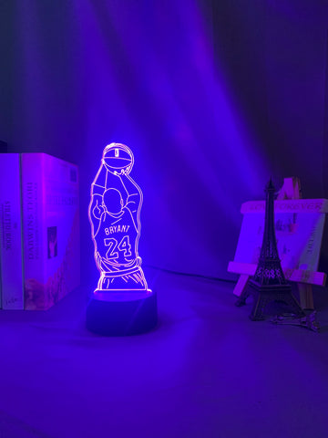 Led Night Light Kobe Jump Shoot Figure Back View Bedroom Decor Nightlight Desk 3d Lamp Dropshipping Kobe Bryant Memorial Gifts