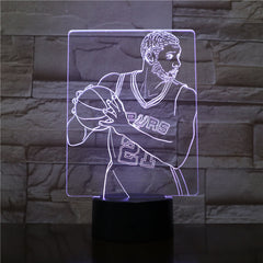 Basketball Star Tim Duncan 3D LED Lamp Cool Gift for Infant Bright Base Fast Delivery Led Night Light Lamp Battery Operated 2764