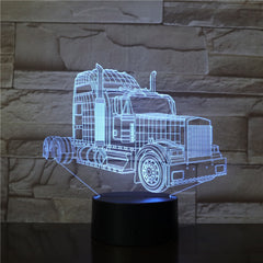 The Truck Head 3D Lamp Battery Operated Modern Multi-colors with Remote Led Night Light Lamp Unique Decorative for Dropshipping