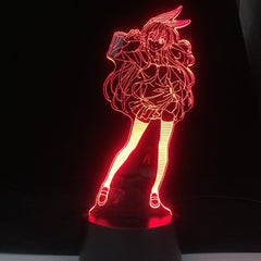 Cute Japanese Waifu 3D Night light Anime Lamp Yumeko Jabami From Kakegurui Compulsive Gambler Decor USB Nightlight Dropshipping