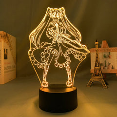3D LED Lamp Anime Figure Bedroom Desk Decoration Small Night Light for Children's Festival Birthday Gifts Akame Ga Kill Mine