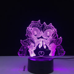 Unicorn Team Lamp Night Light 3D Led Lamp Night Light LED Night Light Decor Led light Lamp Led Touch Light Child Lamp Dropshping