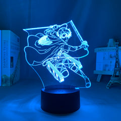 Anime Attack on Titan Levi Ackerman Led Night Light Lamp for Bedroom Decoration Kids Gift Attack on Titan Table 3d Lamp AOT Levi