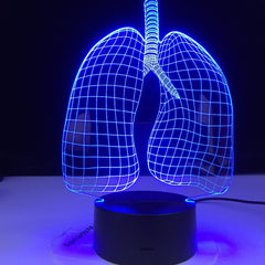 Lungs Shape Nightlight Remote Control 3D Illusion Led Night Light Lamp Figure Bedroom Decor Desk Lamp Dropshipping 2020 Gift