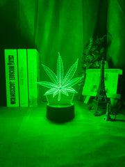 Acrylic Led Night Light Weed Usb Battery Powered Table Lamp Color Changing Touch Sensor Home Decor Light Kids Bedroom Nightlight