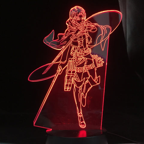 Levi Ackerman Anime 3d Lamp Attack on Titan light for Bedroom Decoration Kids Gift Attack on Titan LED Night Light Dropship