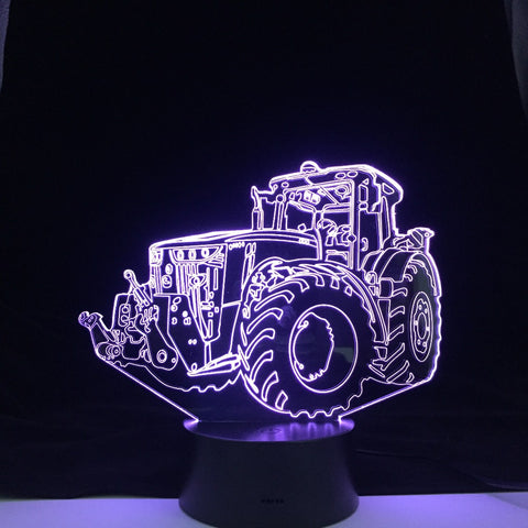 New Tractor Car Kids Room 3D Nightlight Led Night Light Desk LampTouch Sensor Room Lighting Children Holiday Best Home Gift