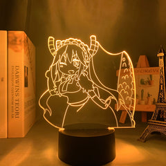 Anime Led Light Miss Kobayashi Dragon Maid Nightlight for Bedroom Decor Nightlight Manga Birthday Gift Room Led Night Lamp 3d