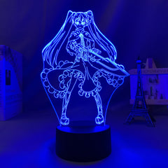 3D LED Lamp Anime Figure Bedroom Desk Decoration Small Night Light for Children's Festival Birthday Gifts Akame Ga Kill Mine