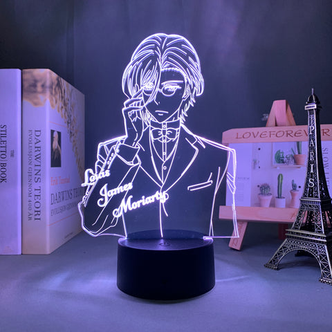 Moriarty The Patriot Louis James Moriarty 3D LED Lamp Anime Figure  Bedroom Desk Decoration Small Night Light for Children's Festival Birthday Gifts