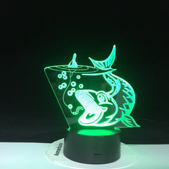 3D Led Big Fish To Catch Light Fixture Usb Night Light Decor For Fishing Enthusiasts Gifts Colors Changing Bedroom Table Lamp
