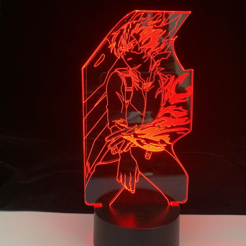 Anime My Hero Academia Shoto Todoroki for Bedroom Acrylic 3D Lamp Decor Nightlight Kids Fans Birthday Gift Manga Led Night Light