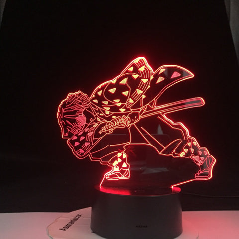 Demon Slayer Agatsuma Zenitsu Figure for Kids Child Bedroom Decor Cool Kimetsu No Yaiba Lamp Acrylic Led Night Light AnimeGift