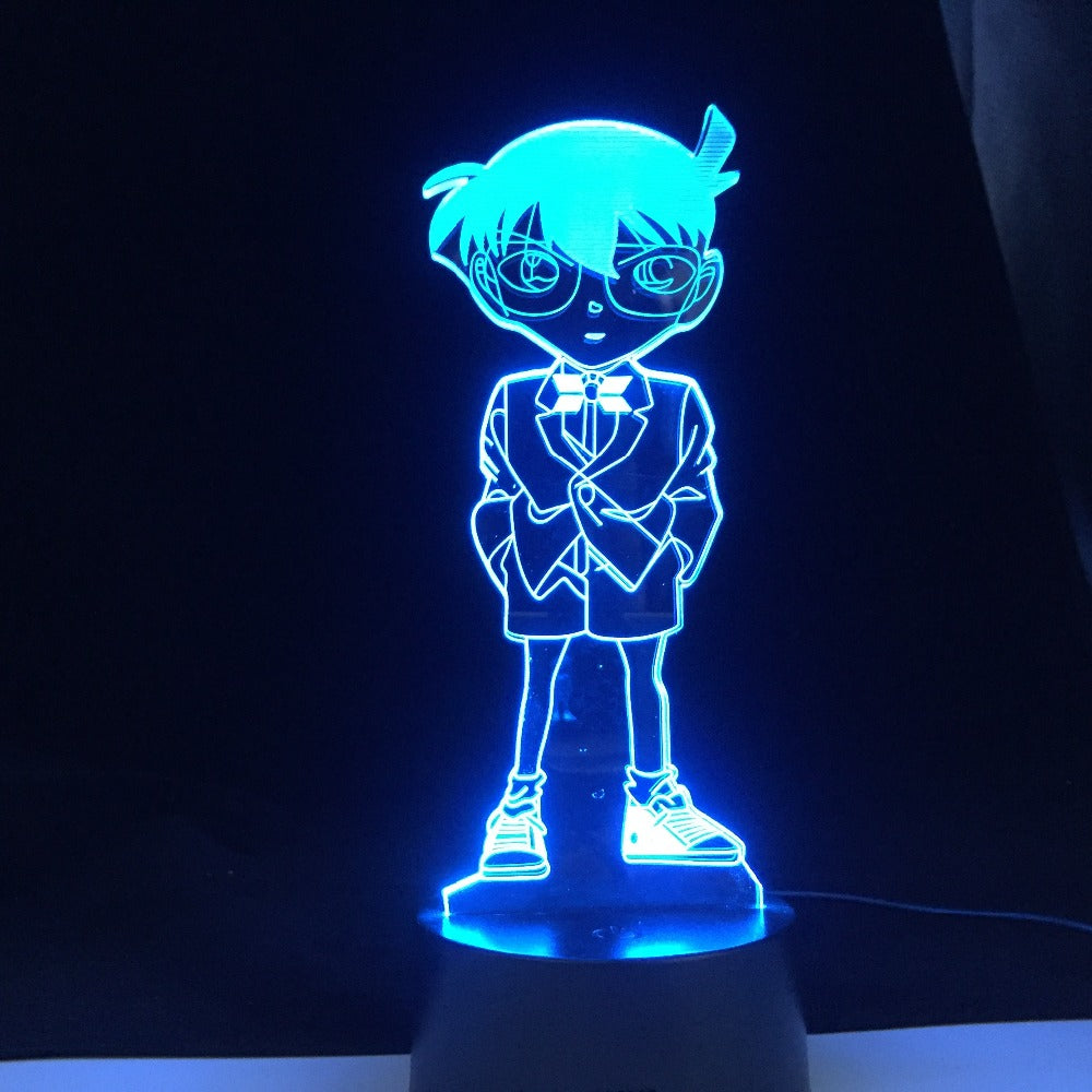 Conan Case Japanese Anime lamp Night Light Plug In Anime Light Led Light Fixture Light Lamp Remote Base 3d Table Lamp Detective