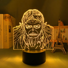 Anime Led Light Attack on Titan Beast Titan for Bedroom Decor Night Light Kid Birthday Gift Manga Shingeki No Kyojin 3d Lamp