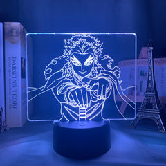 Anime Figure 3D Night Lamp Demon Slayer Kyojuro Rengoku Home Decor Children's Festival Birthday gifts USB link Charging