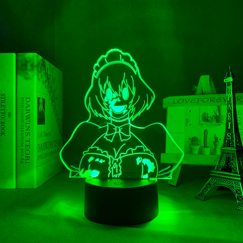 3D LED Lamp Anime Figure High Rise Invasion The Maid Mask Bedroom Desk Decoration Small Night Light for Children's Festival Birthday Gifts