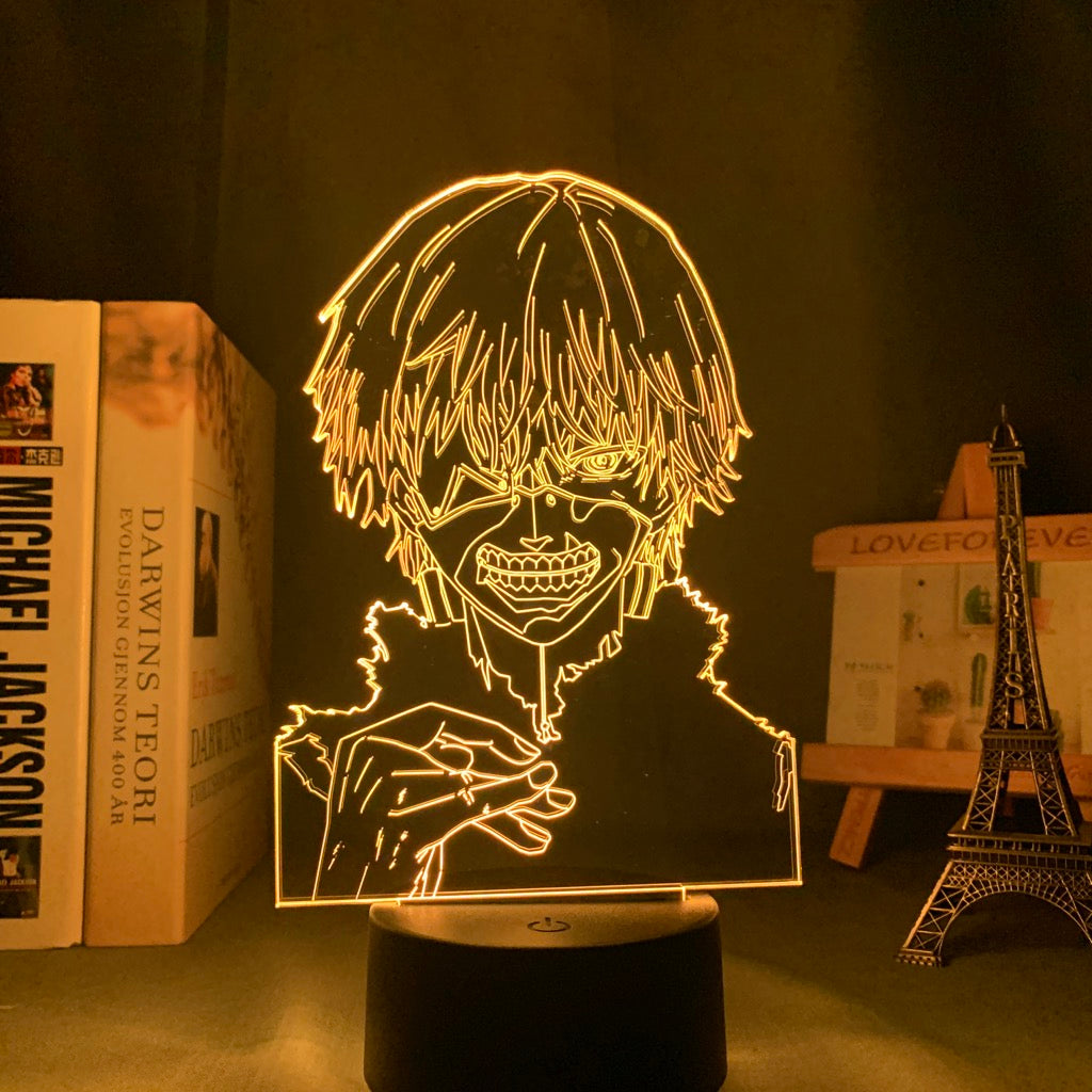 Anime 3d Lamp Tokyo Ghoul Ken Kaneki for Bedroom Decor Nightlight Cool Birthday Gift Acrylic Led Night Light Tokyo Ghoul