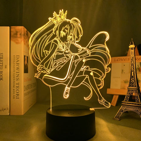 Anime No Game No Life Shiro Led Night Light for Bedroom Decor Birthday Gift Night Lamp No Game No Life Shiro Light Gadget