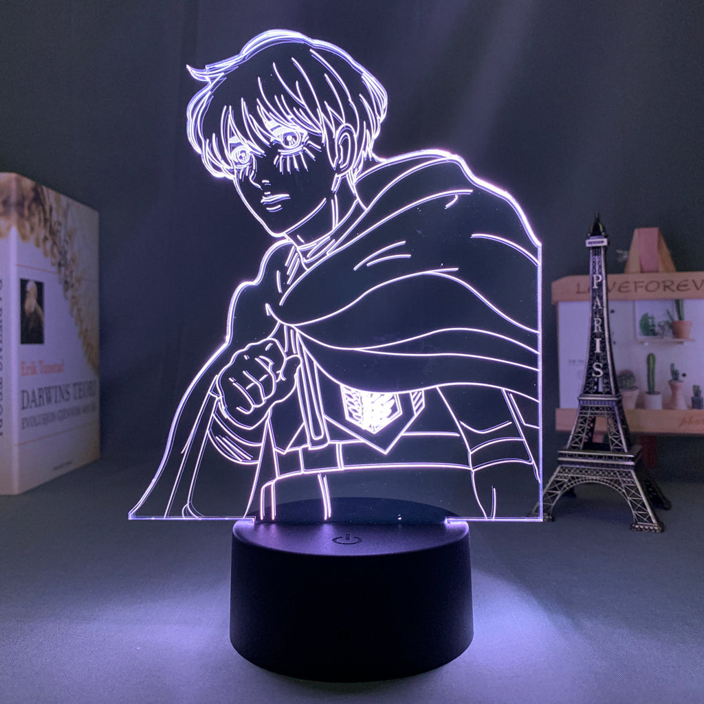 Anime Lamp Attack on Titan 4 Armin Arlert Figure for Bedroom Decor Night Light Kids Birthday Gift Shingeki No Kyojin 3d Light