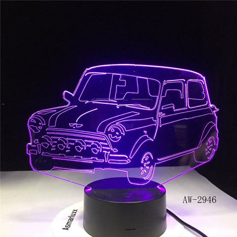 Novelty Gifts Cool SUV Car Vehicle Shape 3D Lamp 7 Colors Change LED Night Lamp Desk Table Decoration Lights Dropship AW-2946