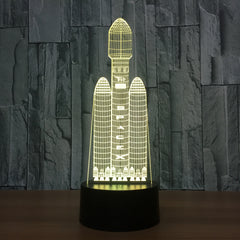 Space Shuttle 7 Colors X Lamp 3d Visual Led Night Lights For Kids Touch Usb Table Lampara Lampe Sleeping Nightlight Dropshipping