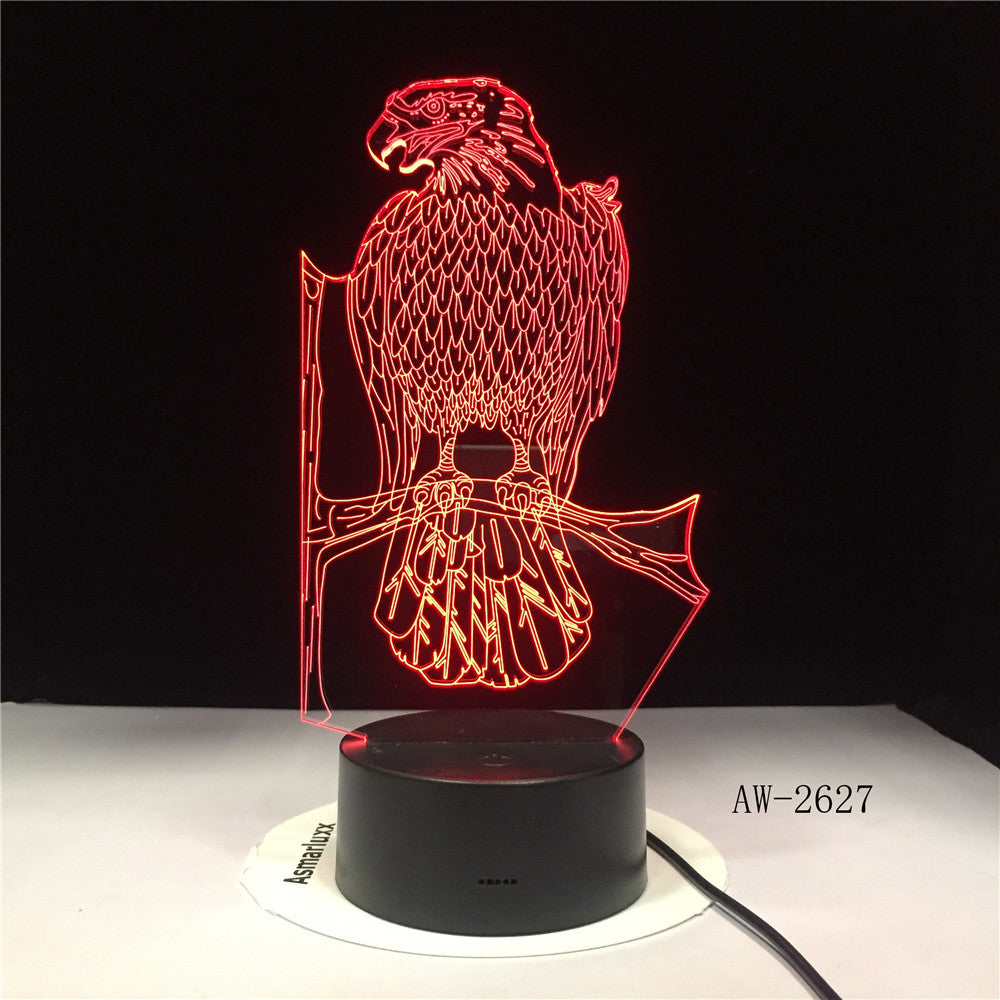 Polish Coat of Arms Polska 3D Optical illusion USB Light Home Decor Polish Eagle Falcon LED Novelty Desk Night Lamp AW-2627