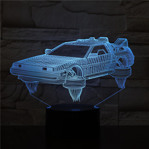 Touch USB Indoor Lighting Car Shape Small Night Light Novelty led 3D Visual Night Light 7 Colors Changeable Desk Lamp 3D-2315
