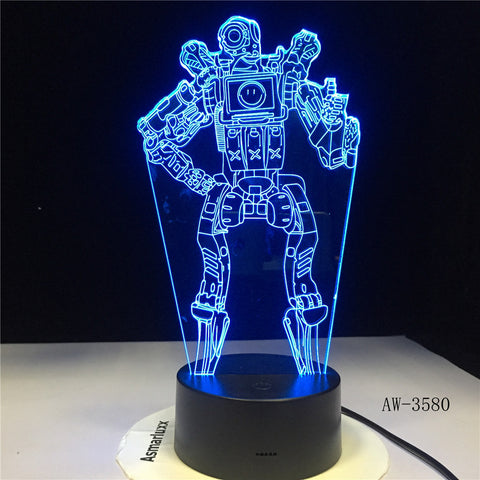 Apex Legends Wraith Figure 3D LED Night Light Battle Royale Bedroom Decor Light Kids Friend Birthday Gift Table Lamp AW-3580