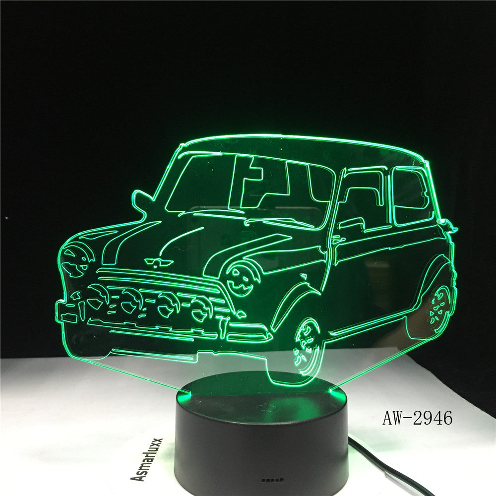 Novelty Gifts Cool SUV Car Vehicle Shape 3D Lamp 7 Colors Change LED Night Lamp Desk Table Decoration Lights Dropship AW-2946
