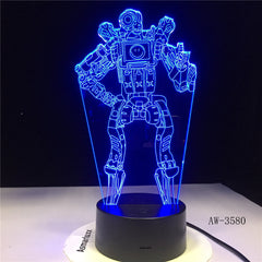 Apex Legends Wraith Figure 3D LED Night Light Battle Royale Bedroom Decor Light Kids Friend Birthday Gift Table Lamp AW-3580