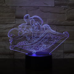 Aladdin Prince Princess Jasminess 3d Led Lamp Office Room Decoration Girl Kids Bedroom Nightlight Child Birthday Night Light