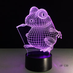 Animal Frog Seeds 3D Cartoon USB Lamp Bulbasaur LED Night Light Visual Illusion Table Holiday Kid Toy Drop Shipping AW-130