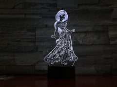 Princess Jasminess 3d Night Light Led Girl Daughter Birthday Gift Room Decor Light Touch Sensor Table Night Lamp Dropshipping