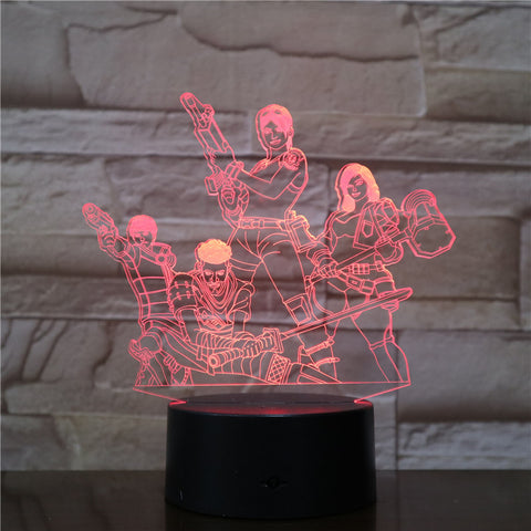 Game Team Figure 3D LED Table Lamp Night Light 7 Colors Changing Bedroom Sleep Lighting Home Decor Gifts Drop shipping