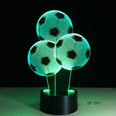 Football Balloon Night Light Sporting 3D LED USB Lamp RC Touch Remote Controller Colorful Gradient Visual Boy Gift AW-081